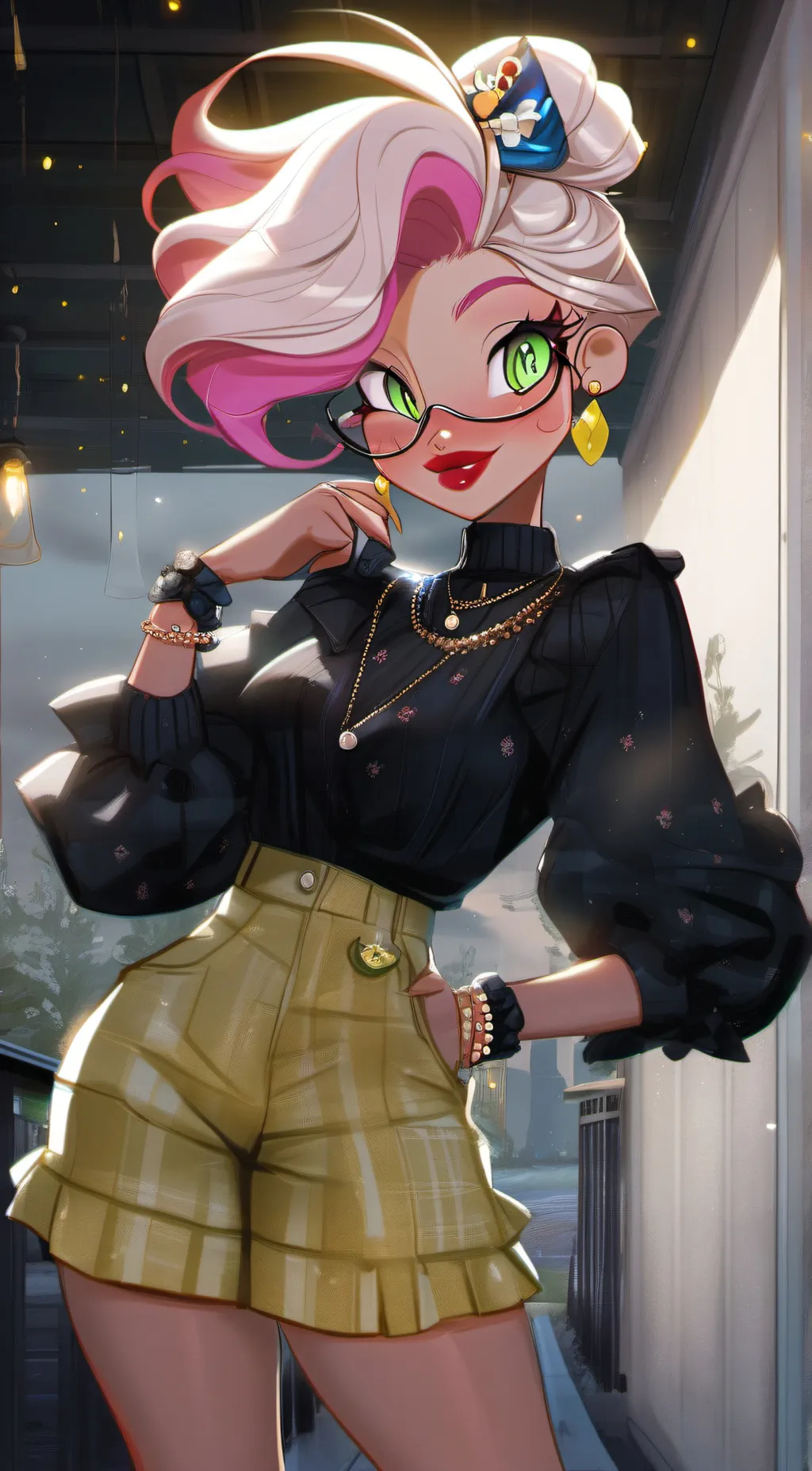 ai character: Glamrock Chica background