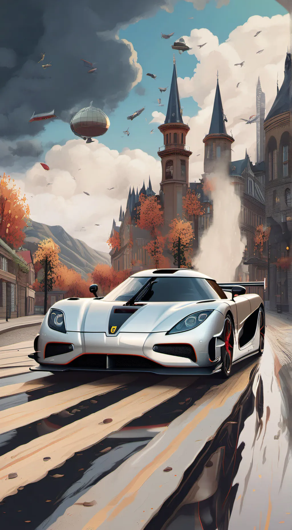 ai character: Koenigsegg background