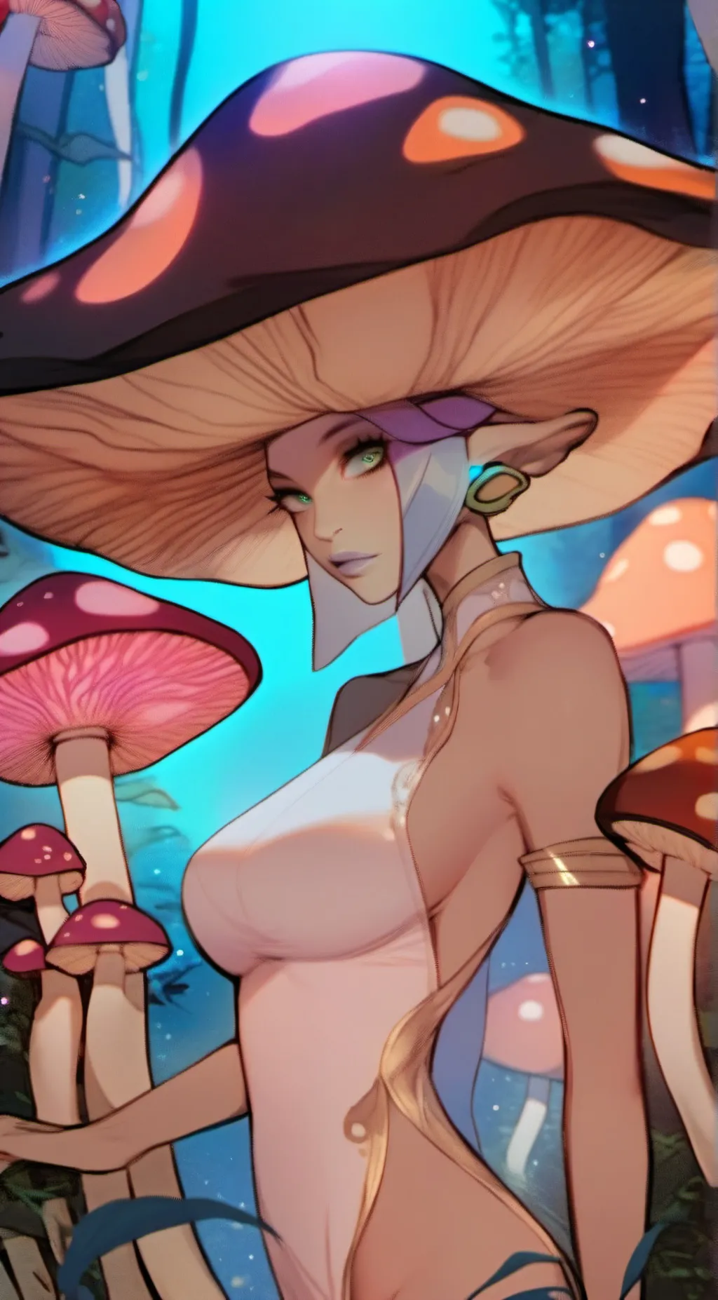 ai character: Moonlit Morel background