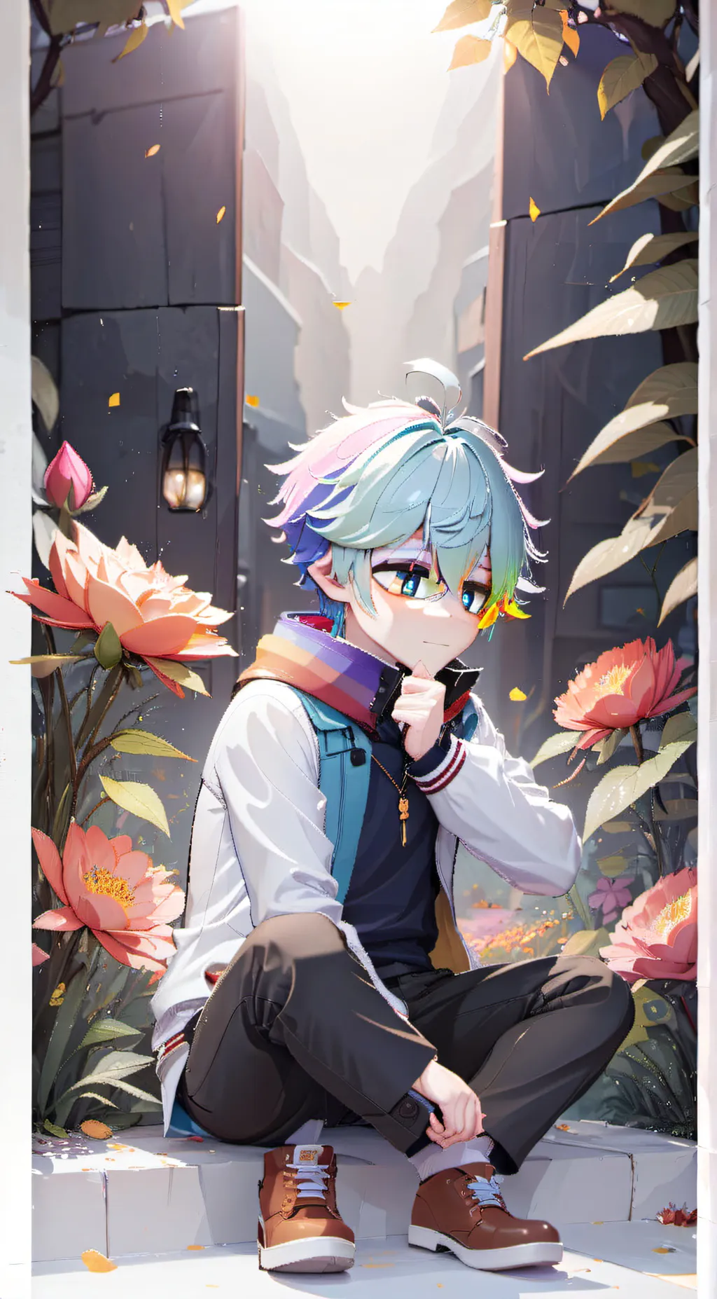 ai character: Snow background