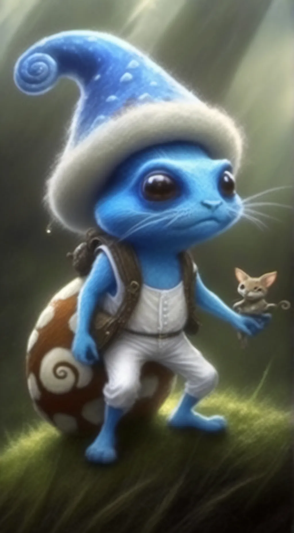 ai character: Smurf cat background