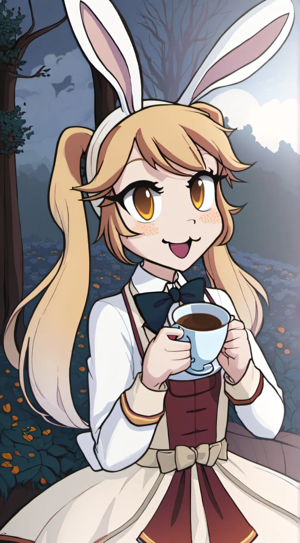 ai character: Cream the rabbit background