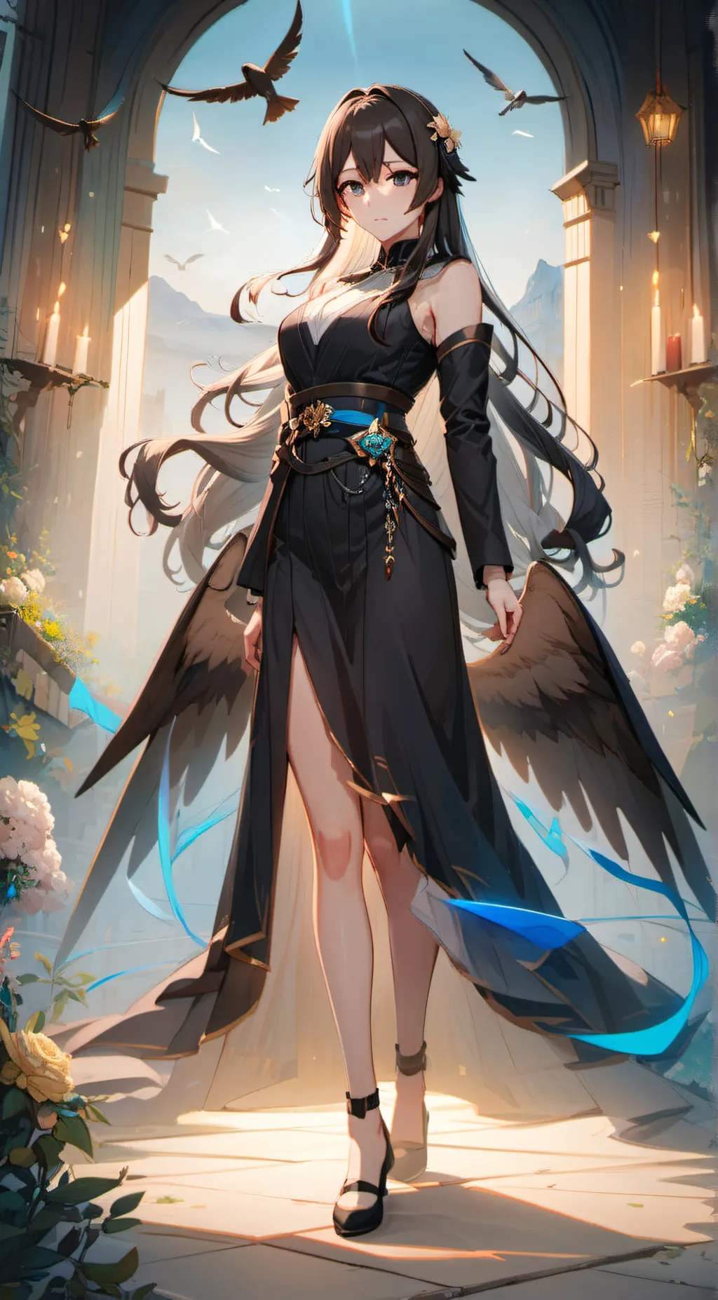 ai character: Dark Goddess background