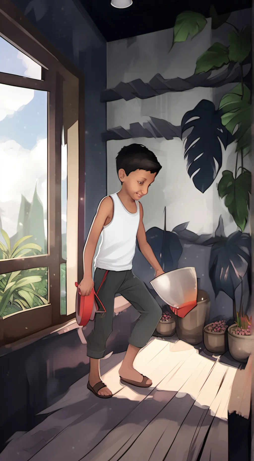 ai character: rocky background