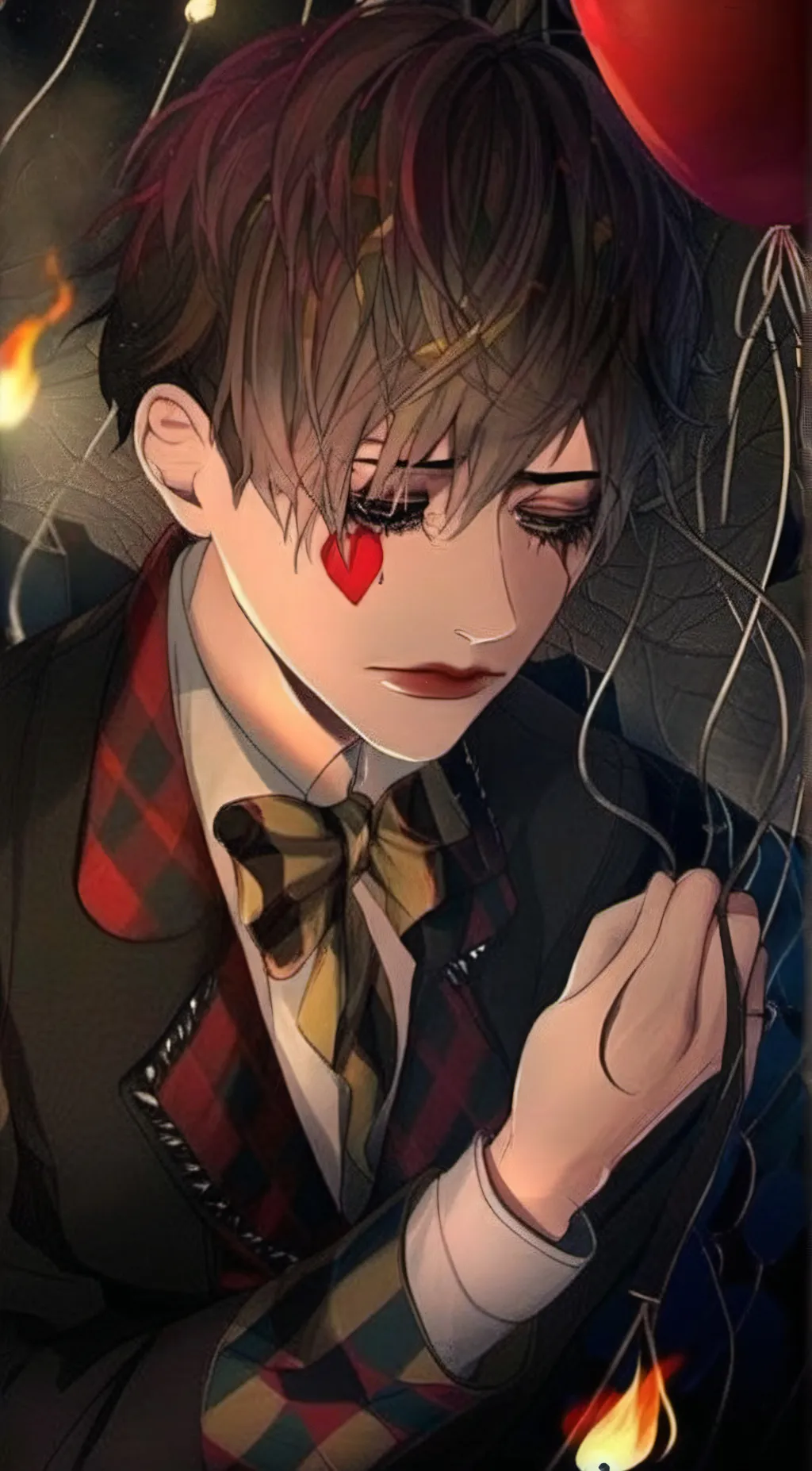 ai character: Sad clown Billy background