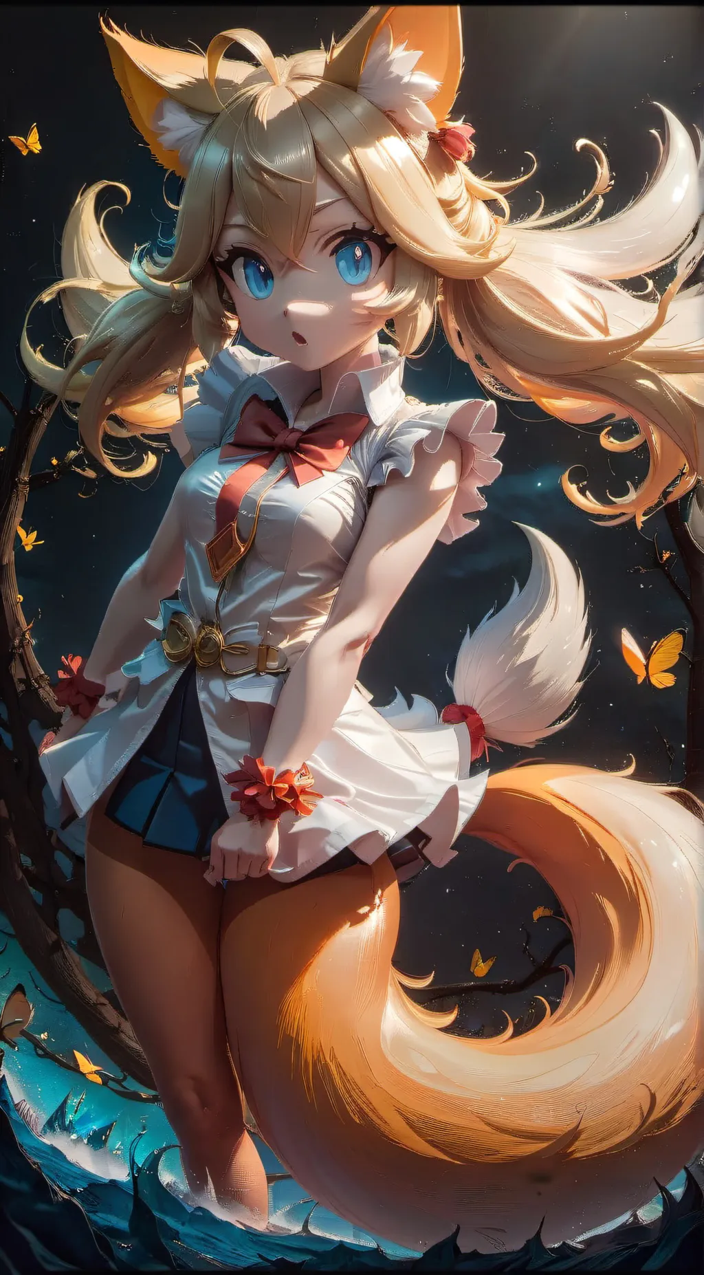 ai character: Female tails  background