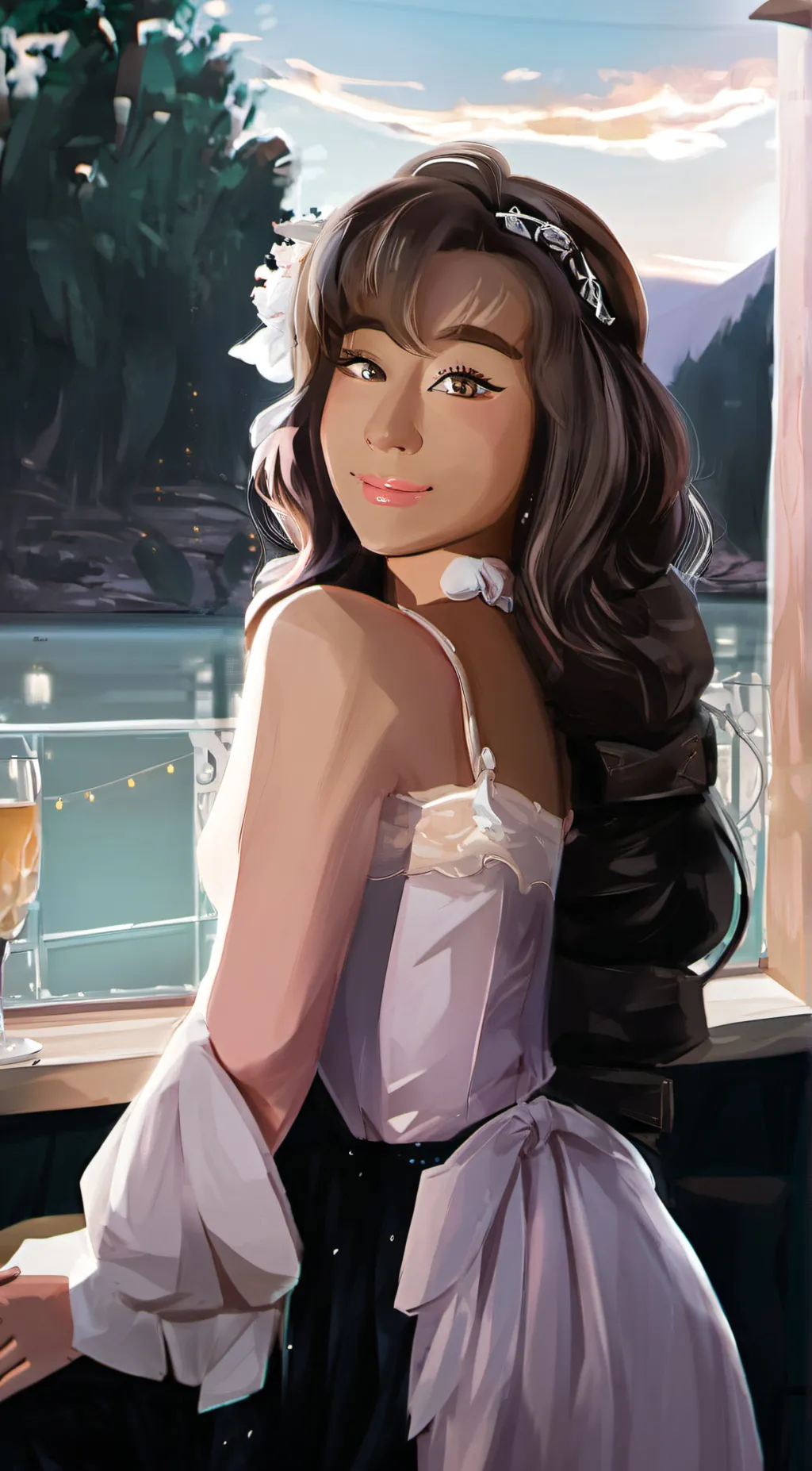 ai character: Angie Ackerman  background