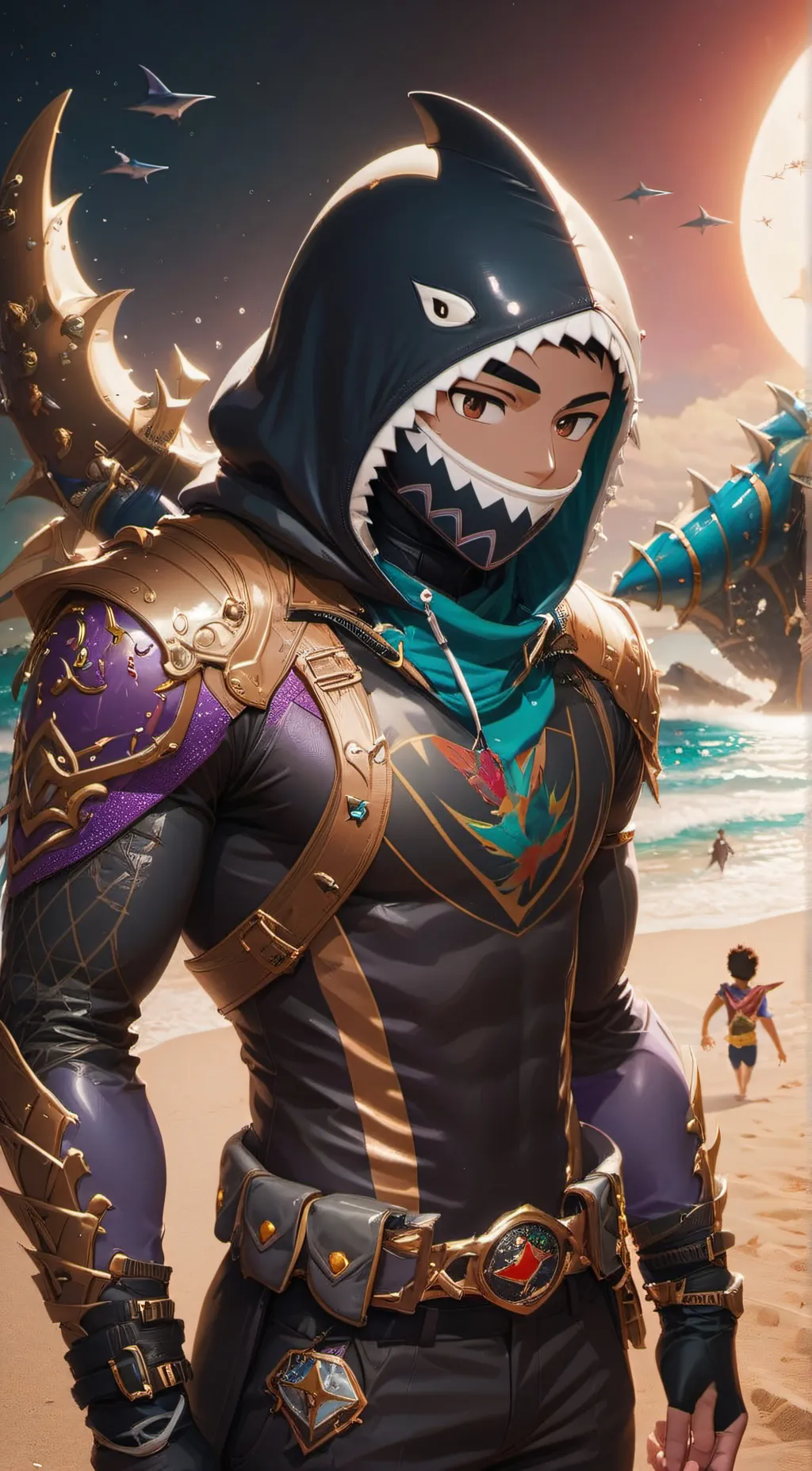 ai character: Sharkman  background