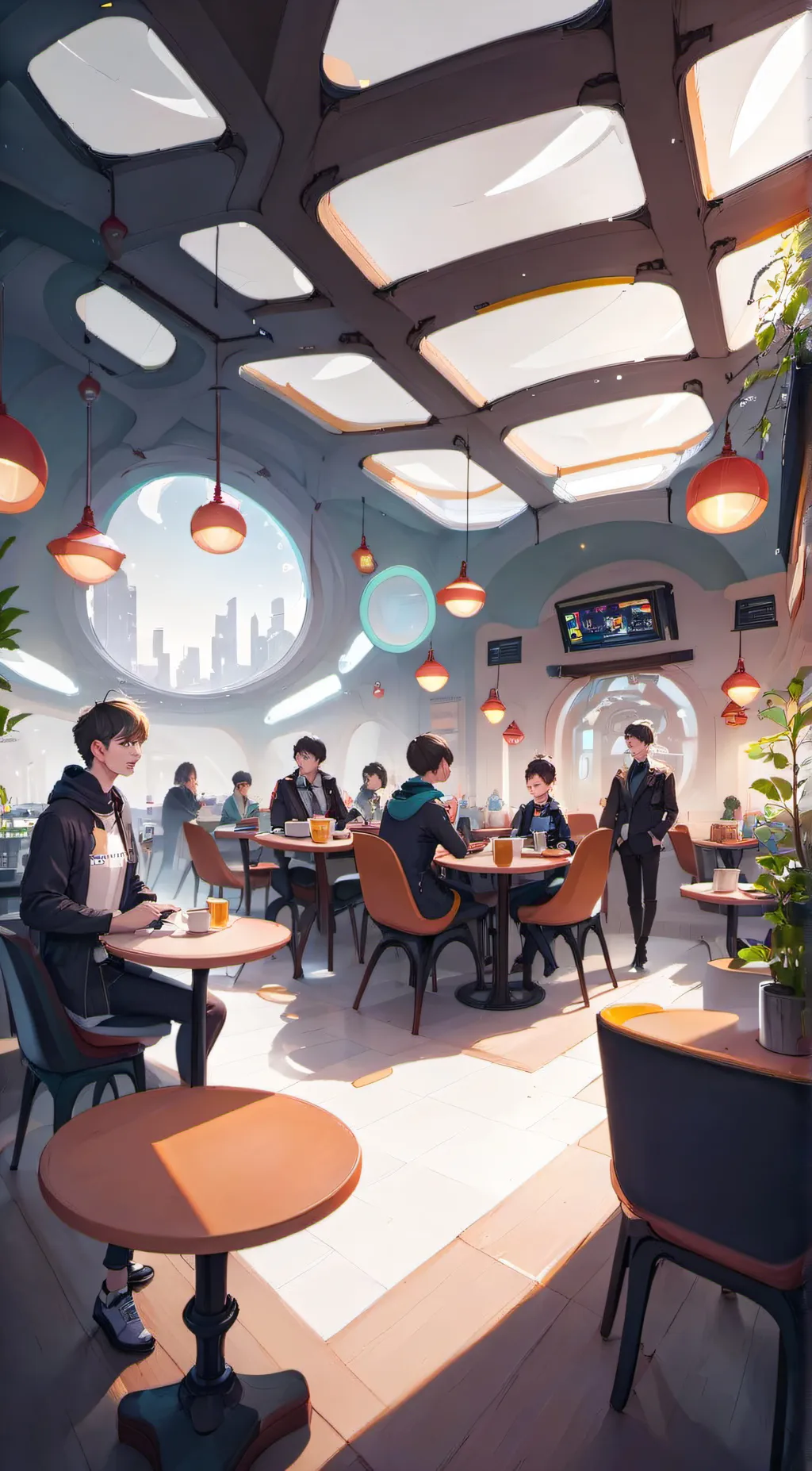 ai character: Olivia's cafe background