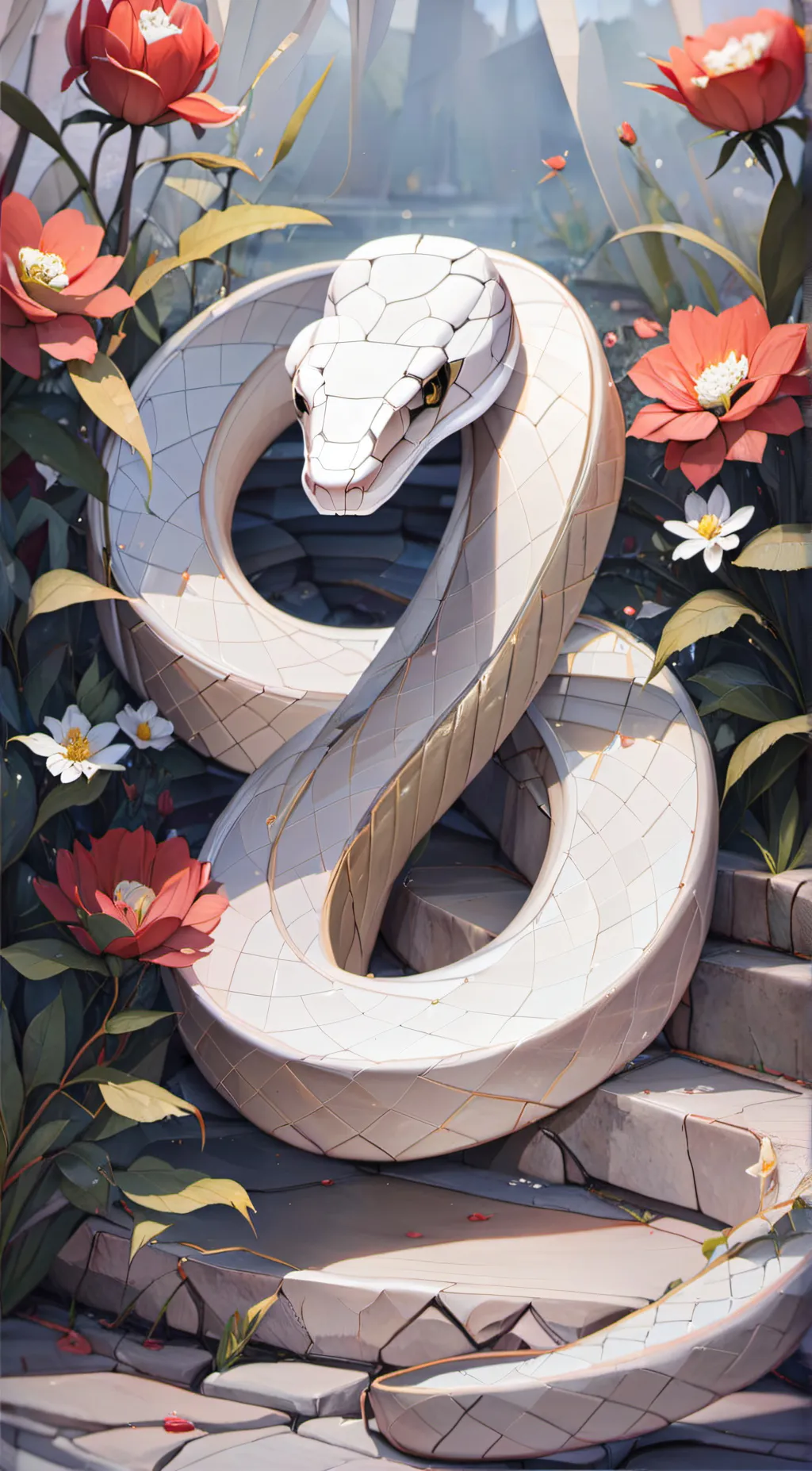 ai character: Orchid background