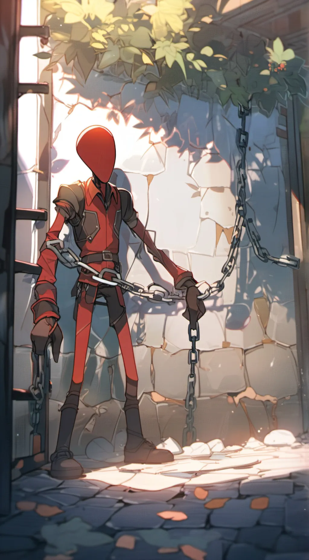 ai character: red stickman boss background