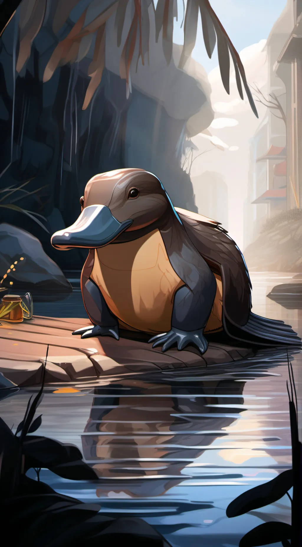 ai character: platypus background
