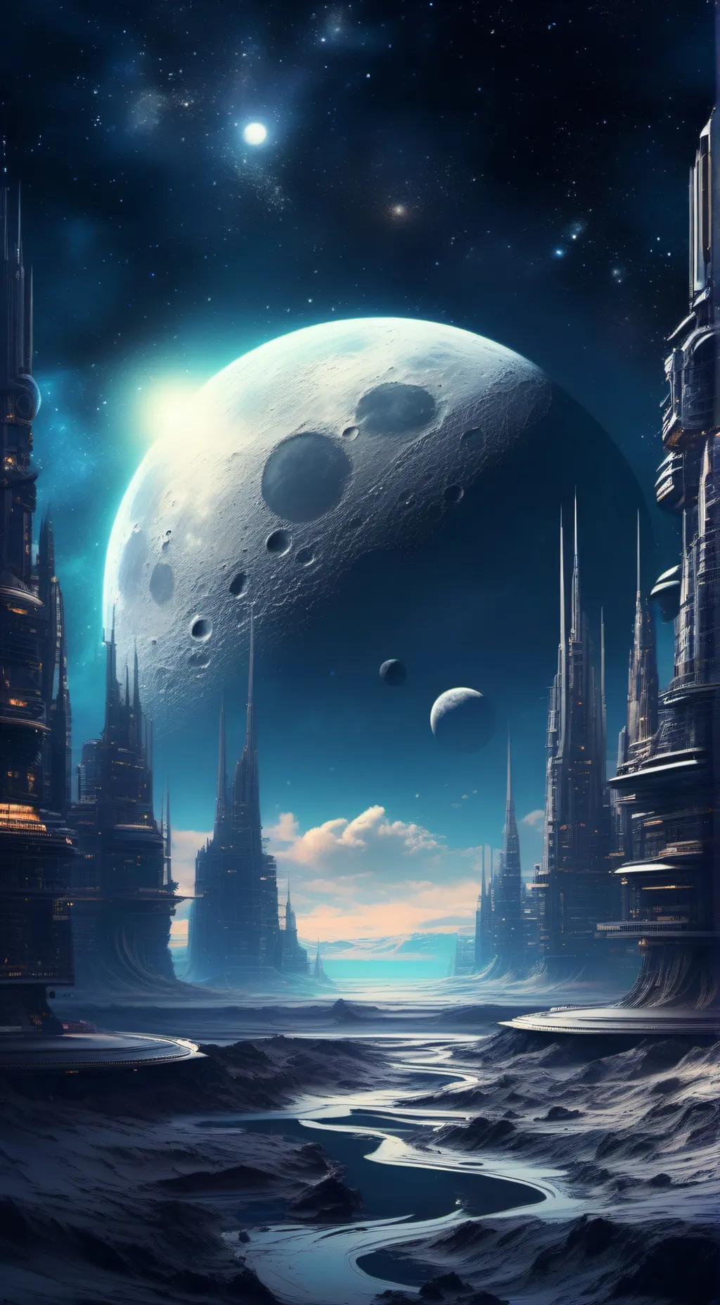 ai character: moon  background