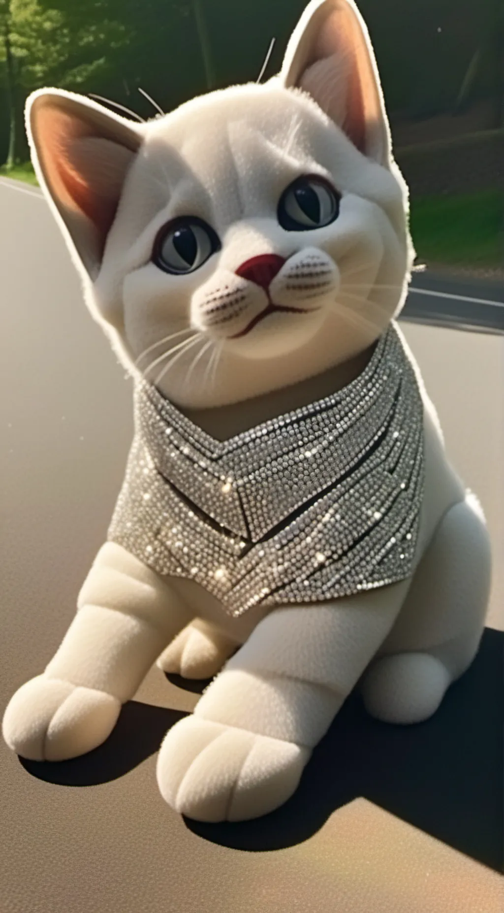 ai character: Diamond kitten background