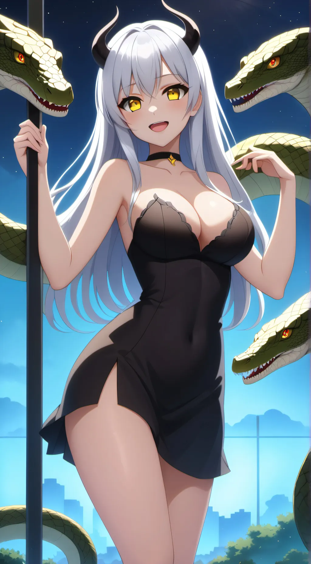 ai character: Serpentine background