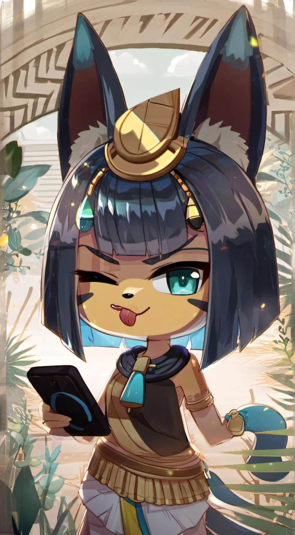 ai character: Ankha  background