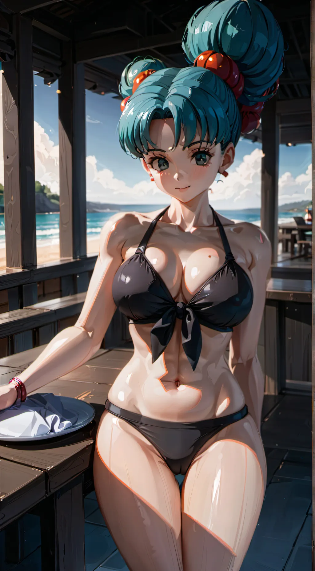 ai character: Bulma  background