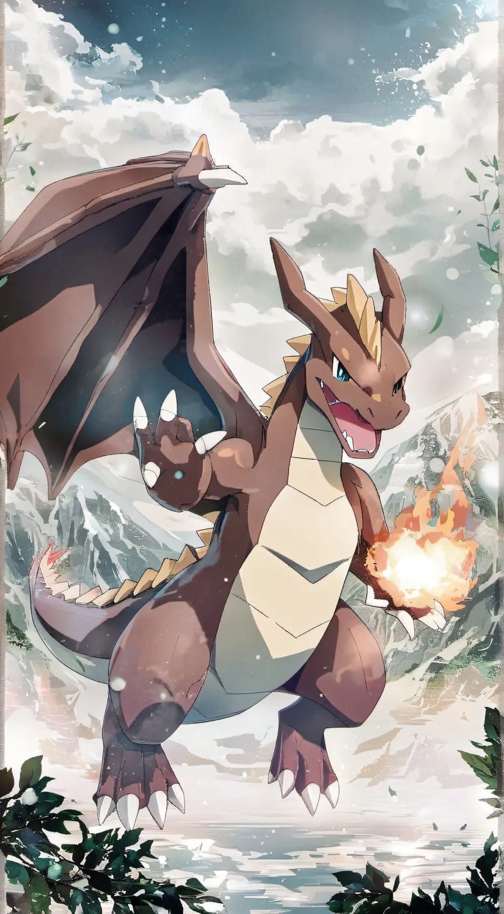 ai character: Charizard background