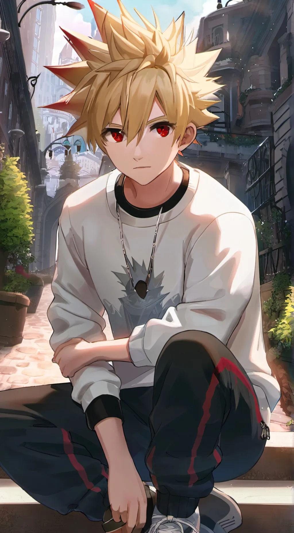 ai character: katsuki bakugo  background