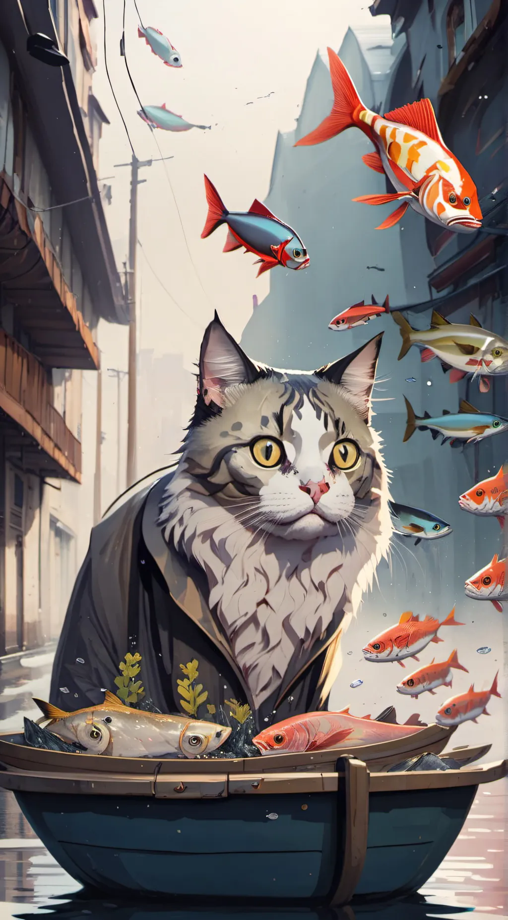 ai character: c a t f i s h background