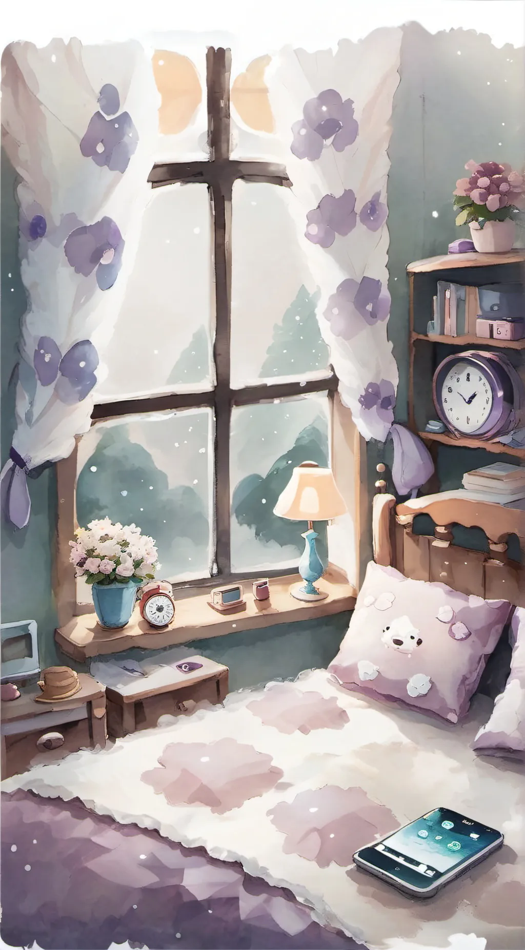 ai character: Bedroom  background