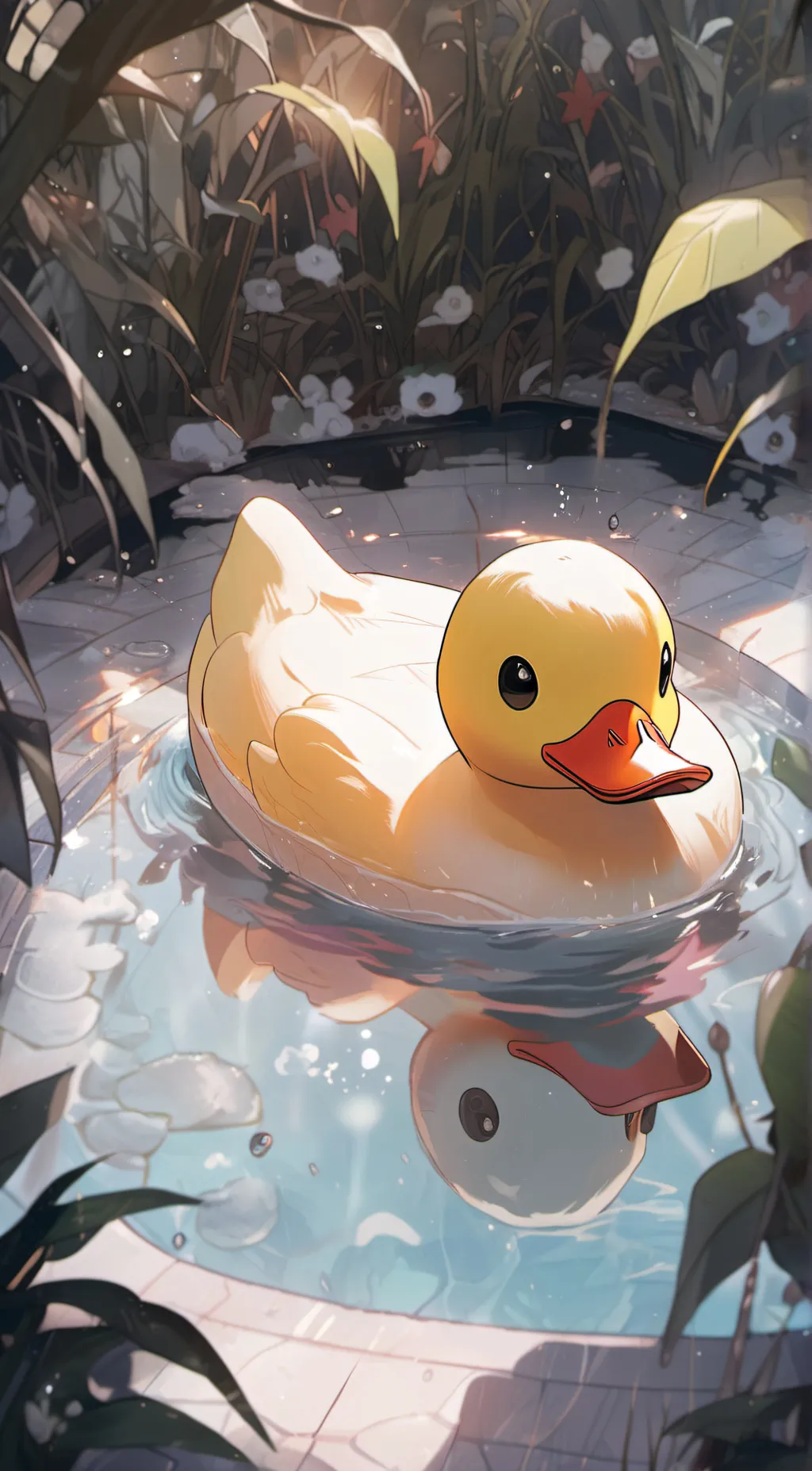 ai character: Rubber duck  background