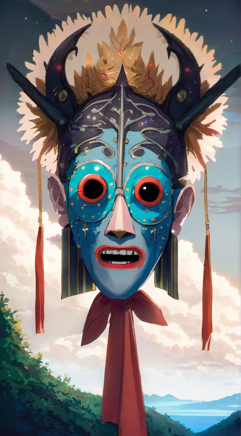 ai character: Mask 😷 🤿  background