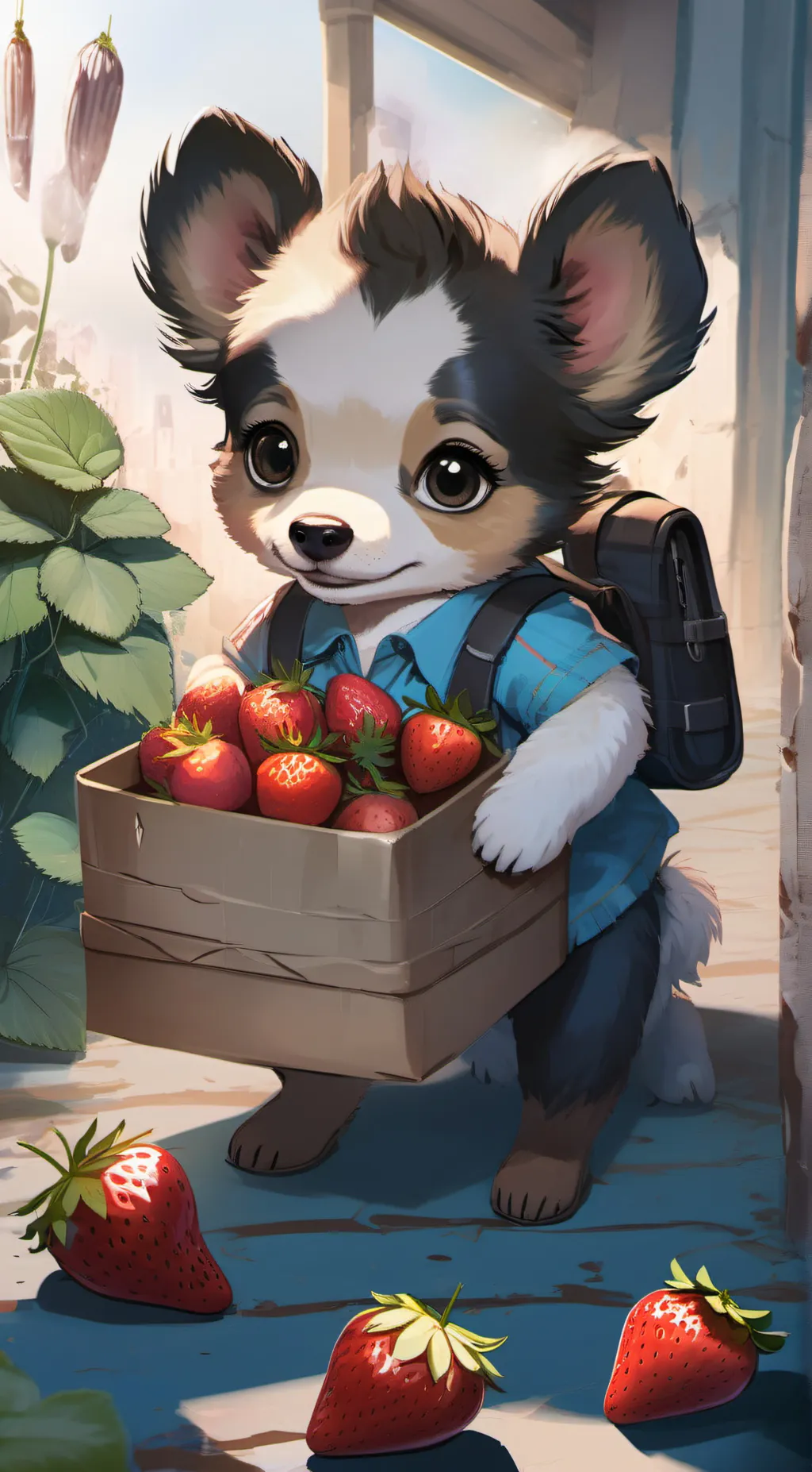 ai character: moon background