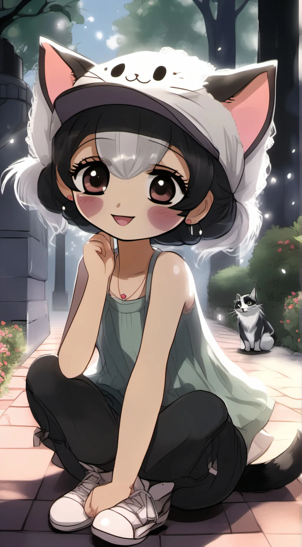 ai character: Sugar heart background