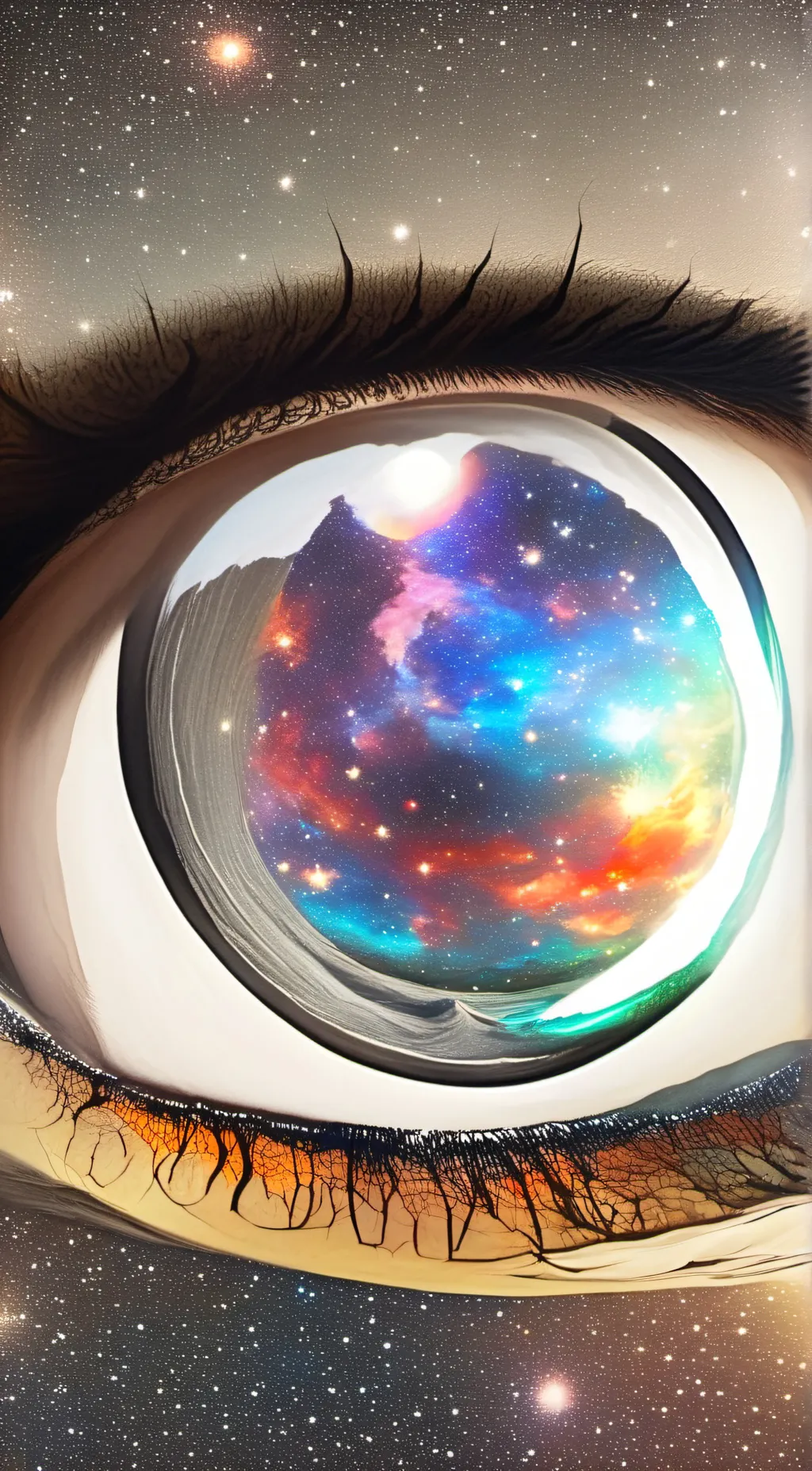 ai character: Galaxy background