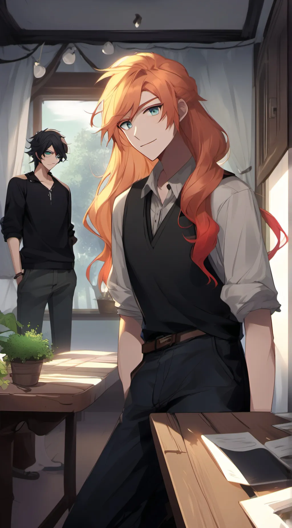 ai character: Leo alex and ameli background