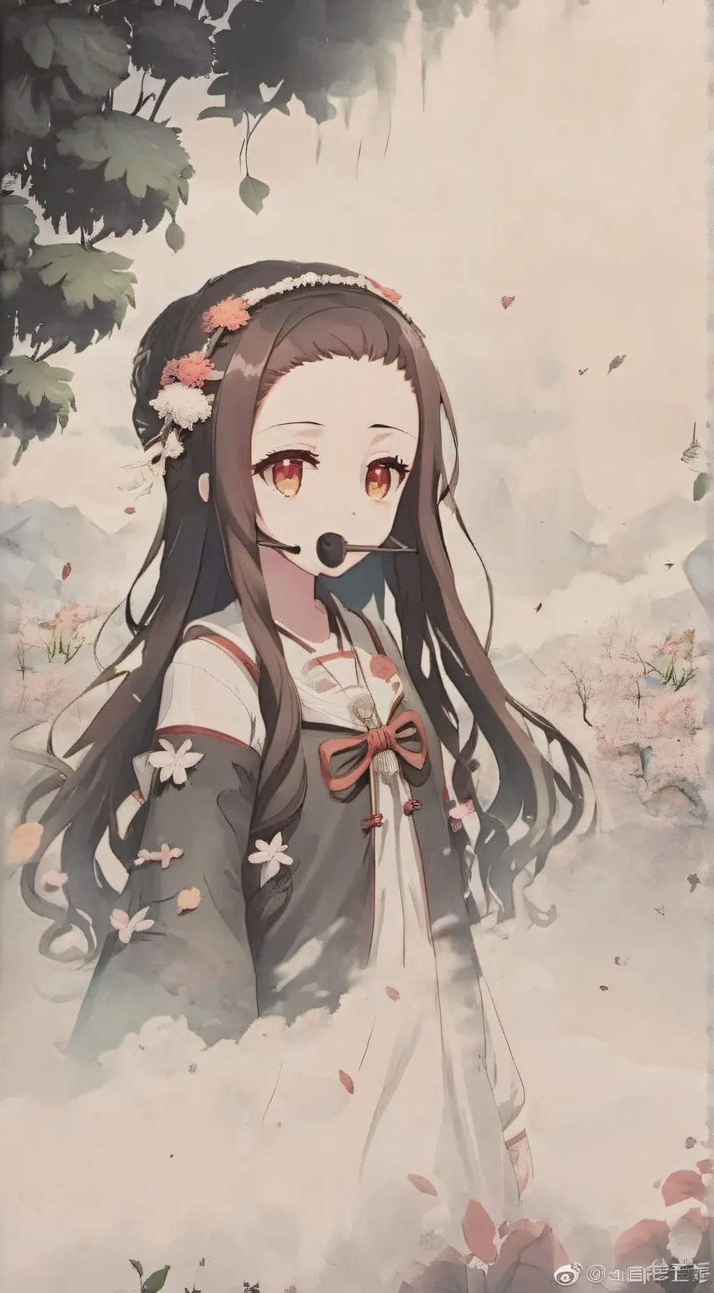 ai character: Nezuko background