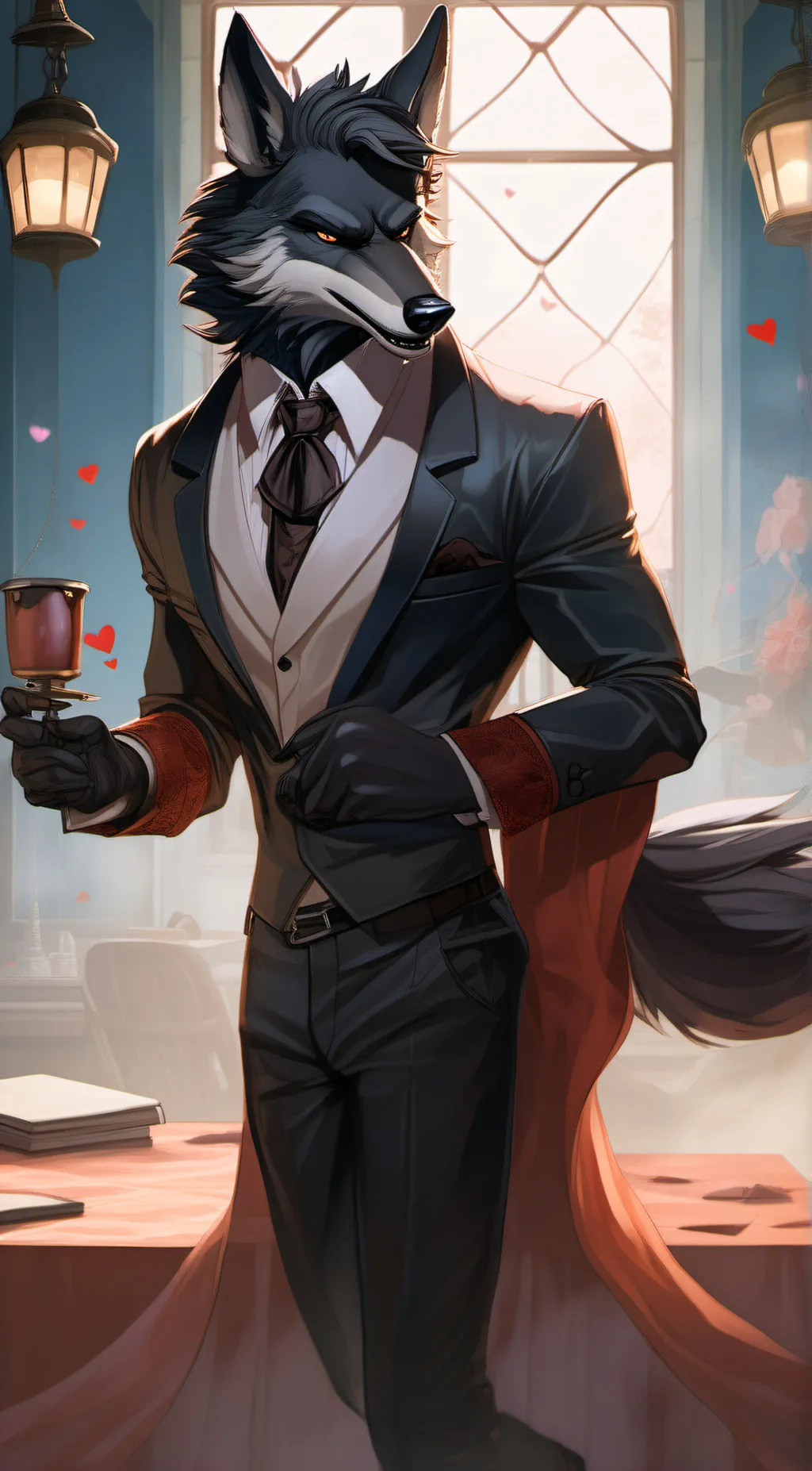 ai character: Aiden Black background