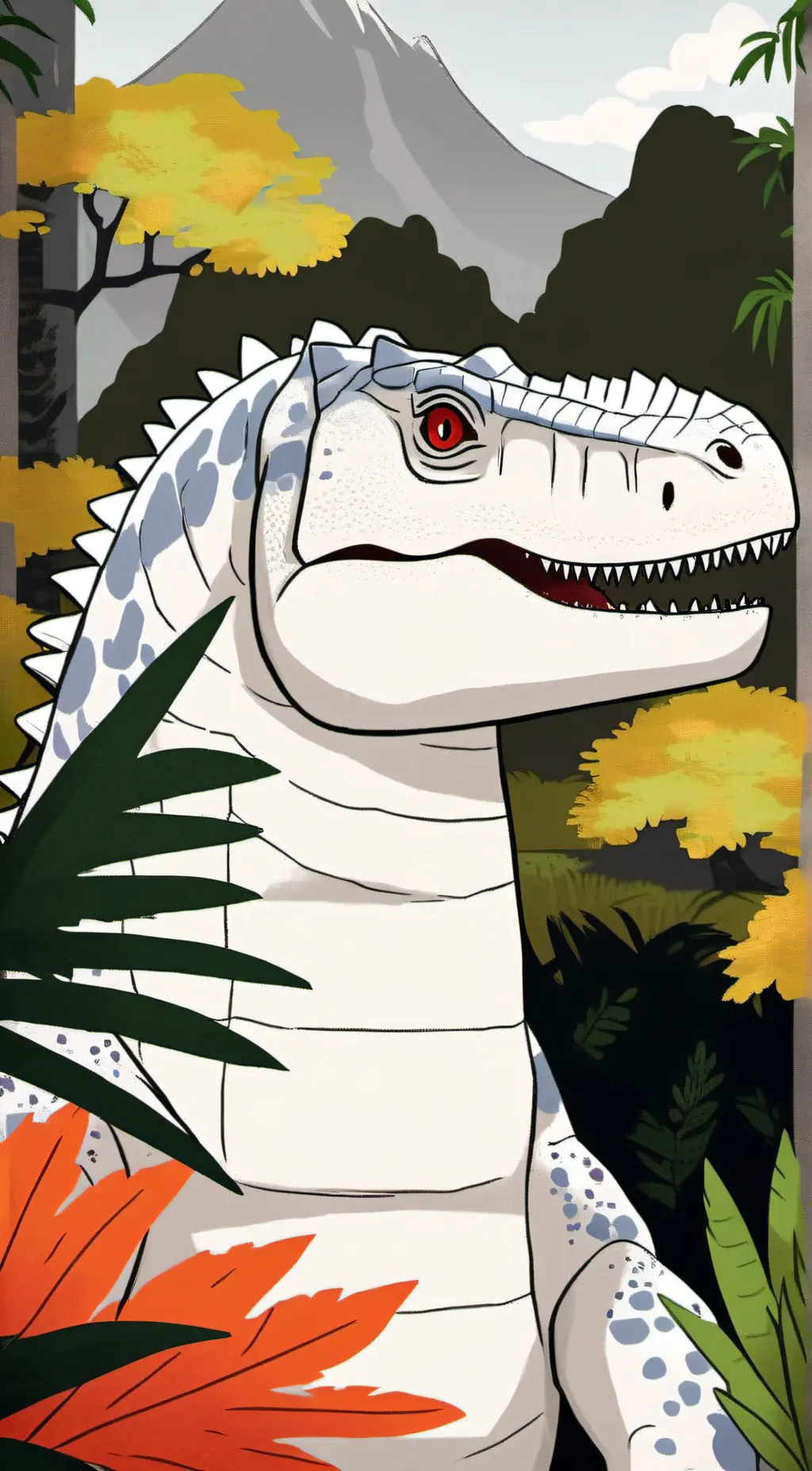 ai character: INDOMINIS rex background