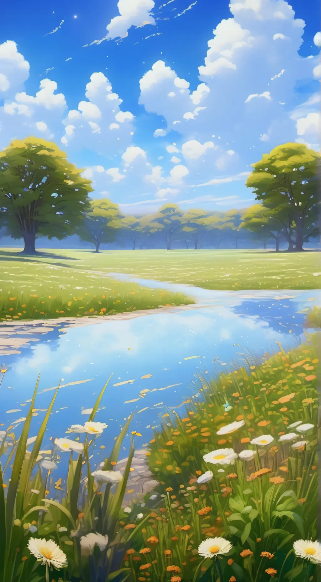 ai character: Grass background