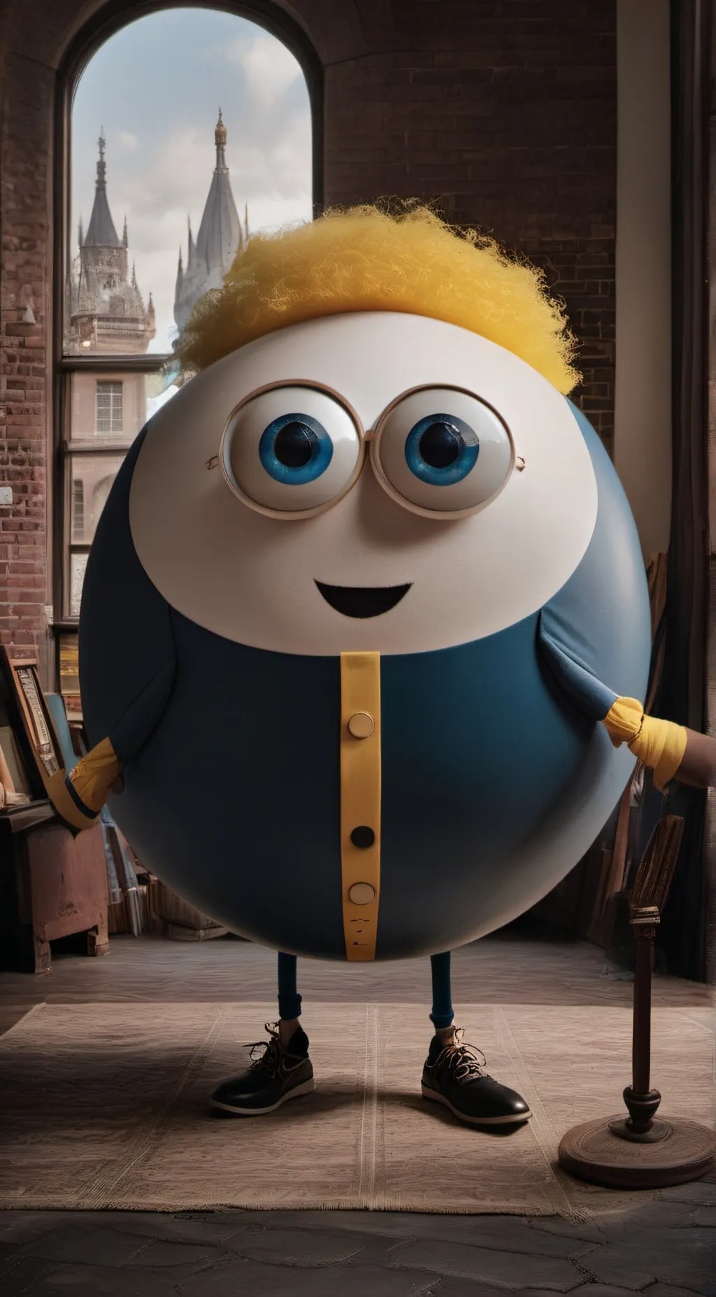 ai character: Doupiy the egg background