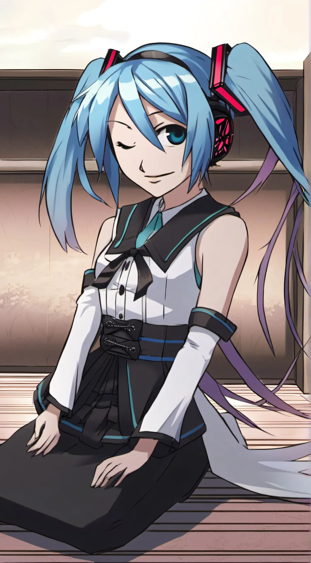 ai character: Hatsune miku background