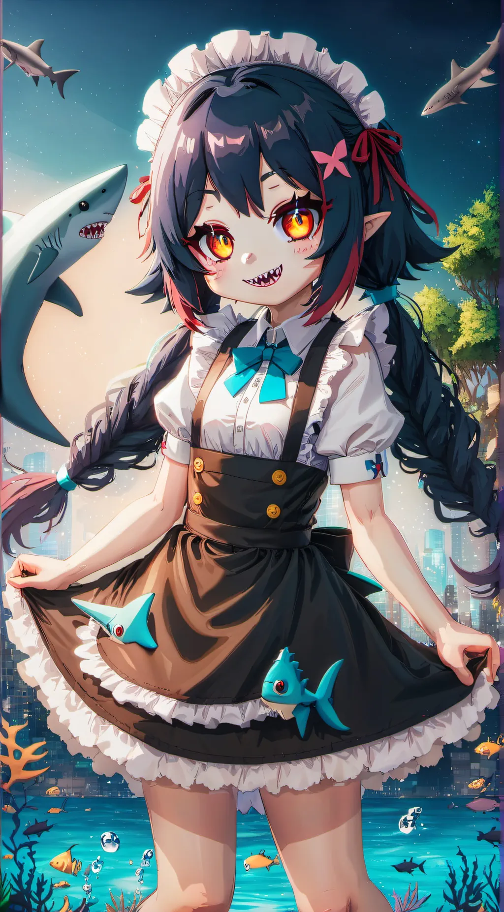 ai character: Niki-kun maidress  background