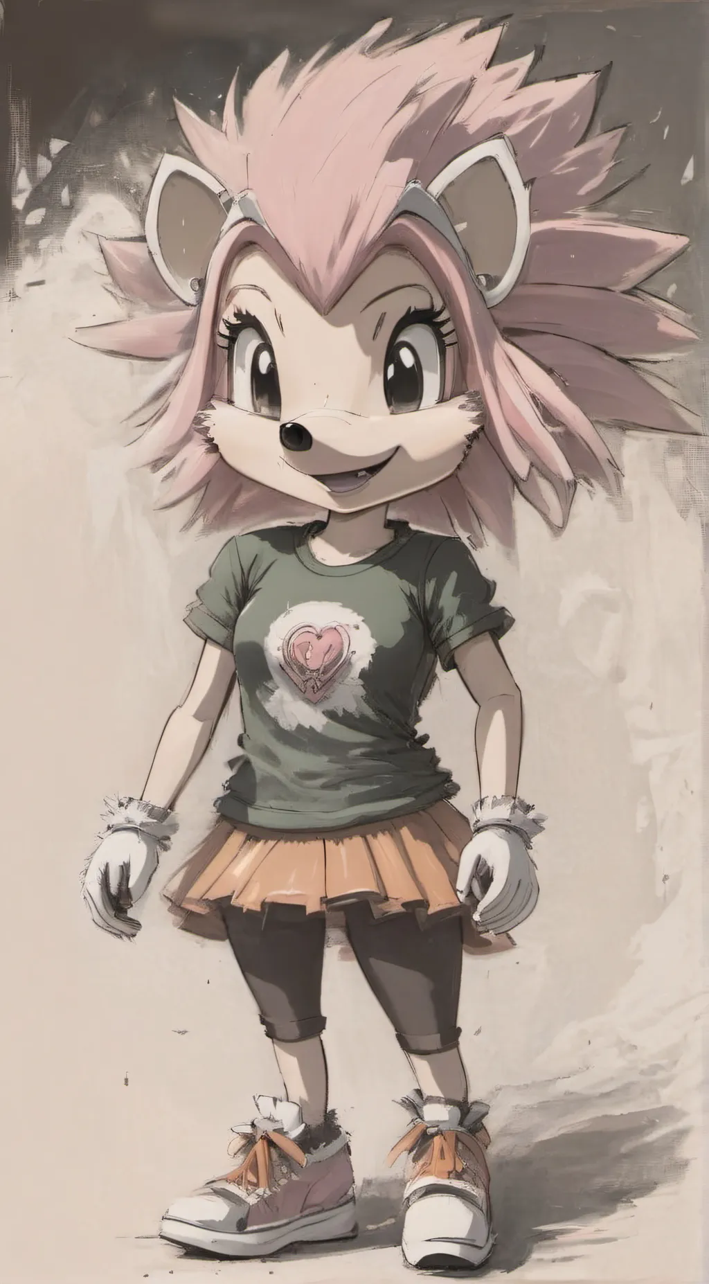 ai character: Classic Amy Rose background