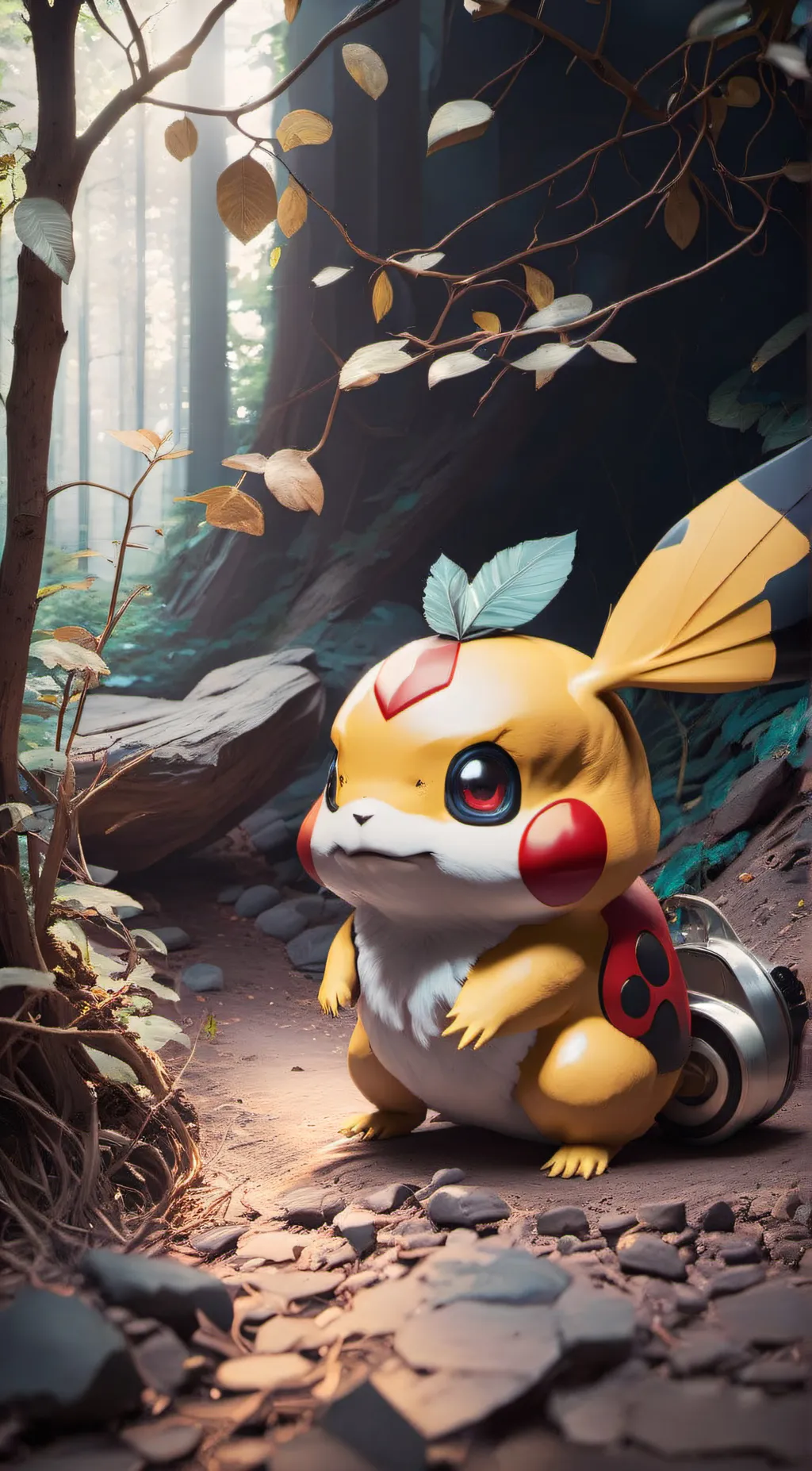 ai character: pikachu background