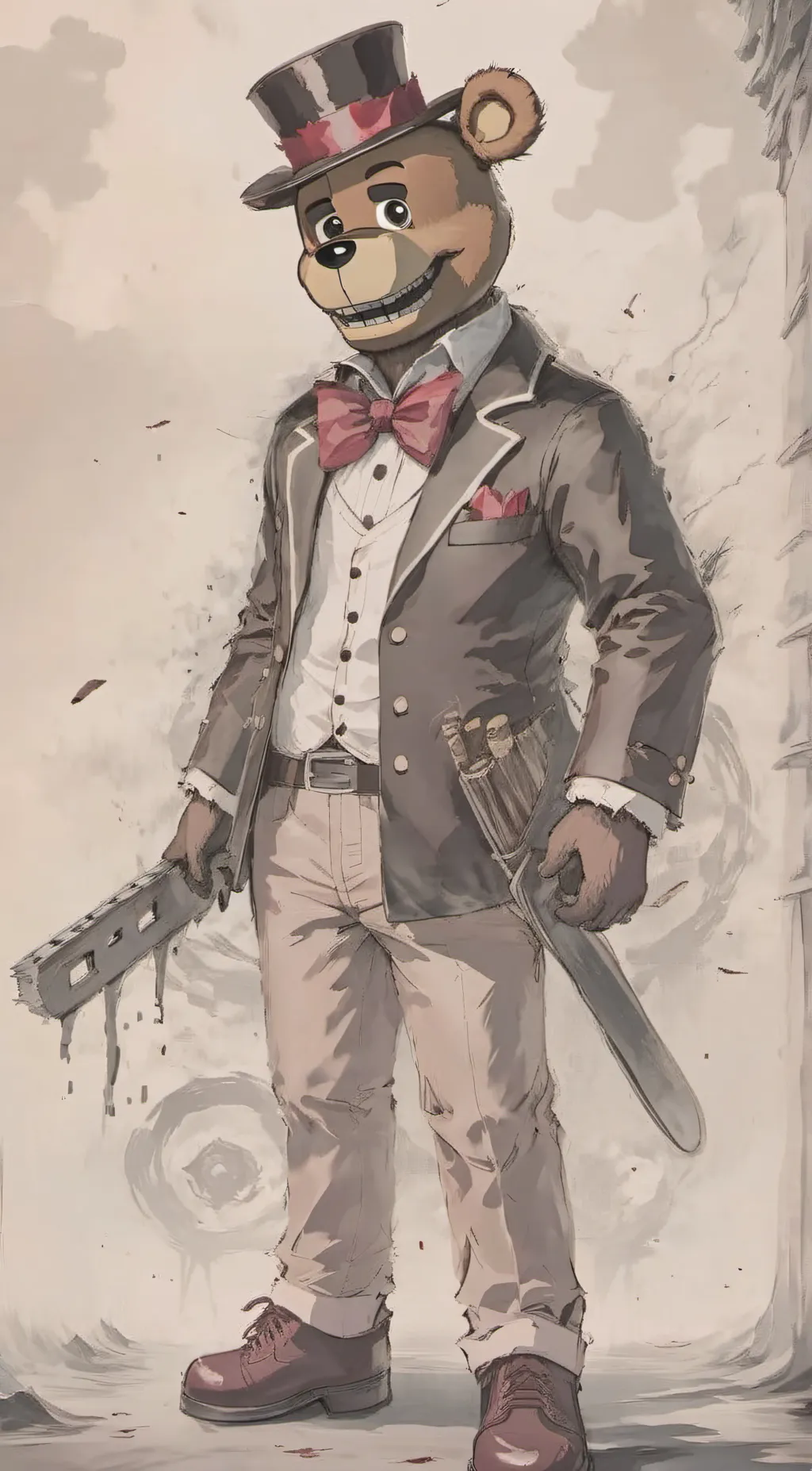 ai character: Freddy Fazbear  background