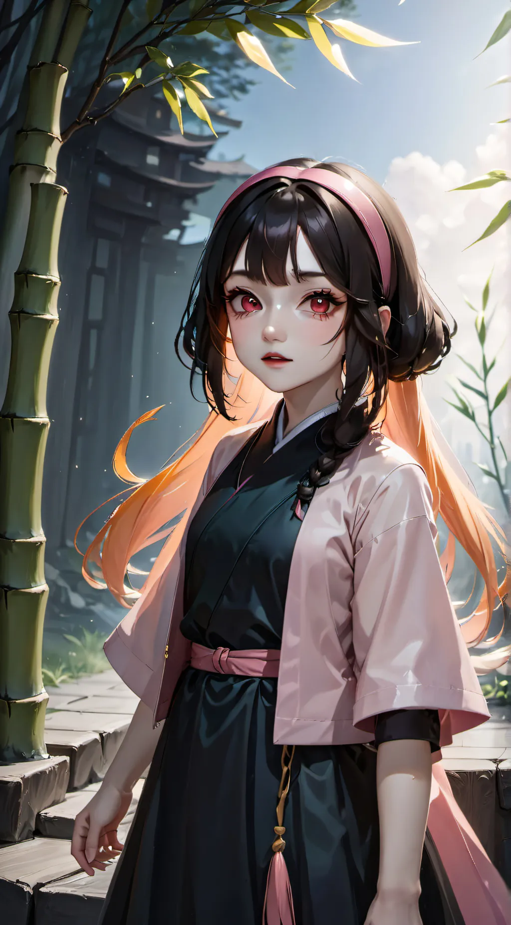 ai character: Nezuko background