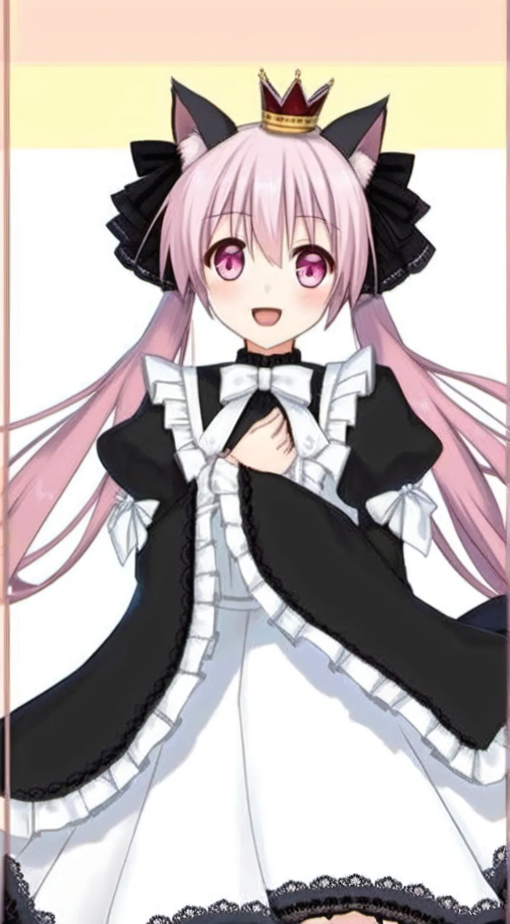 ai character: Black cat Princess background