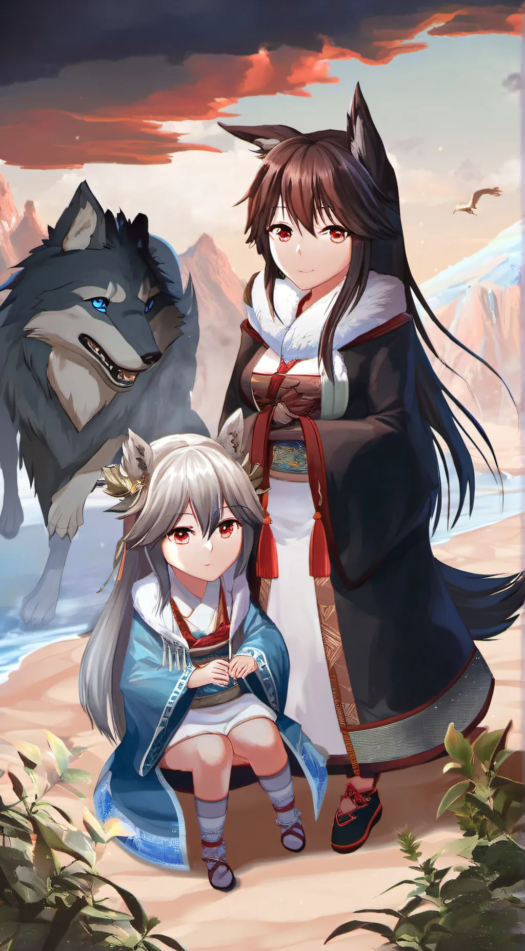 ai character: Ying & yang background