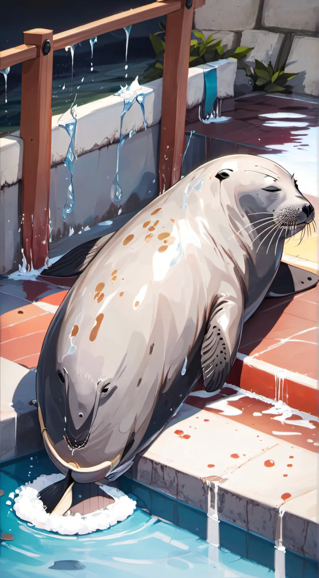 ai character: Momma seal background