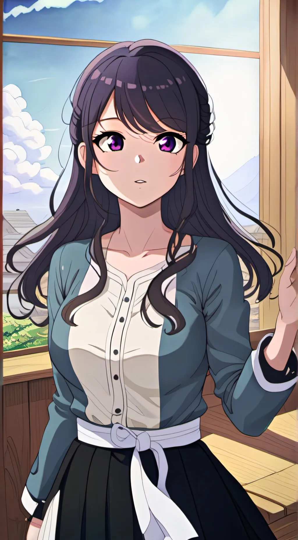 ai character: Shoko Komi background