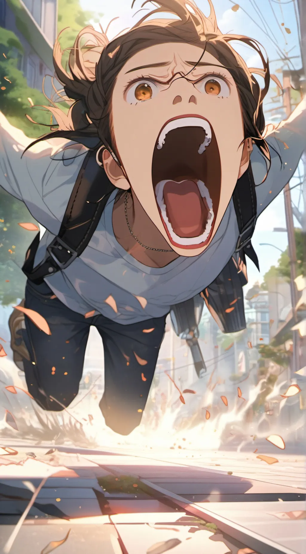 ai character: LOUD PERSON background