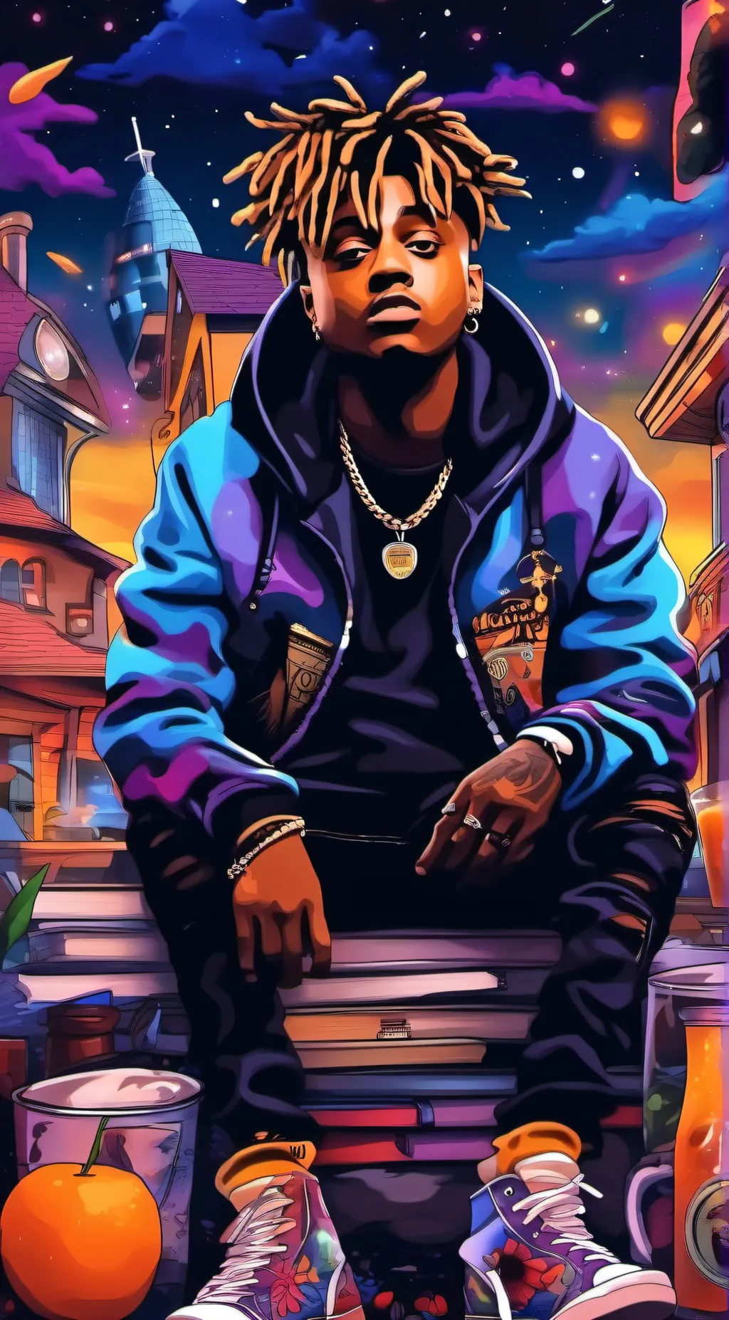 ai character: juice wrld  background