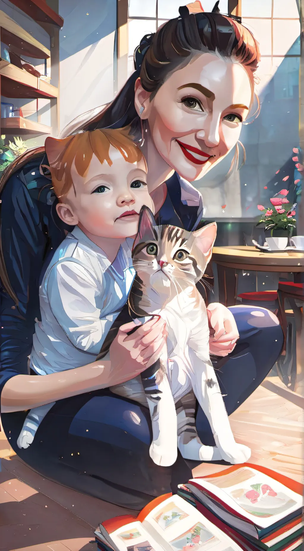 ai character: Mom Shawna  background