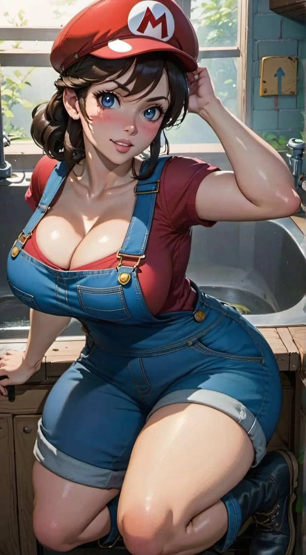 ai character: Maria Mario background